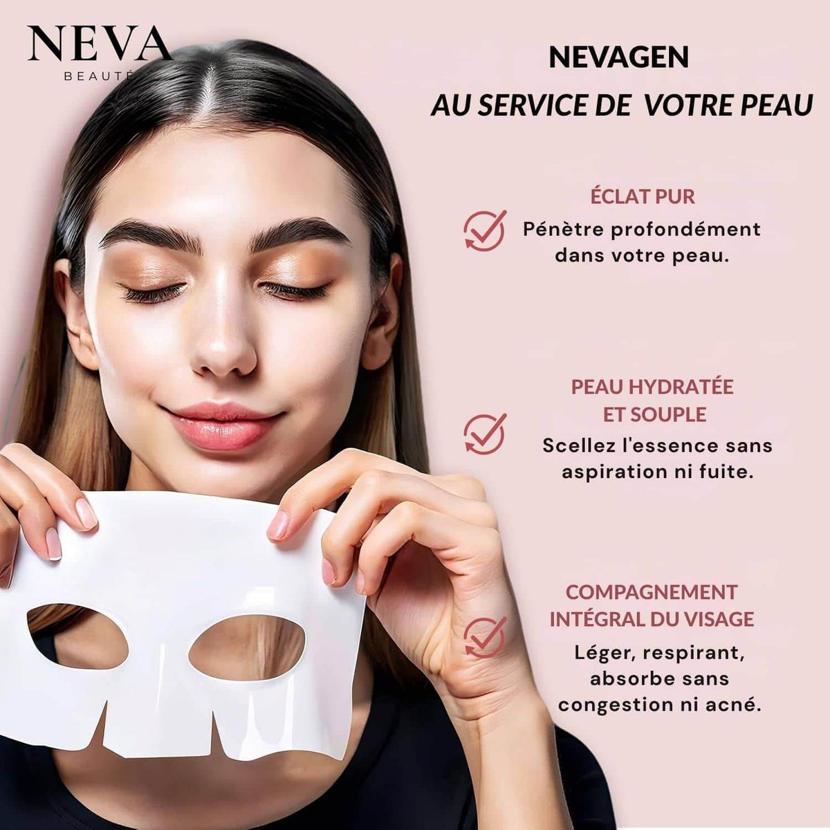NevaGen™ Masque Collagène – Pose légère, éclat intense - Neva Beauty